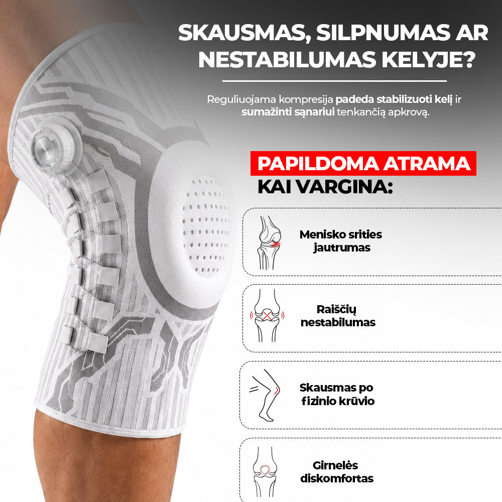 KneeCode – stabilizuojantis kelio įtvaras