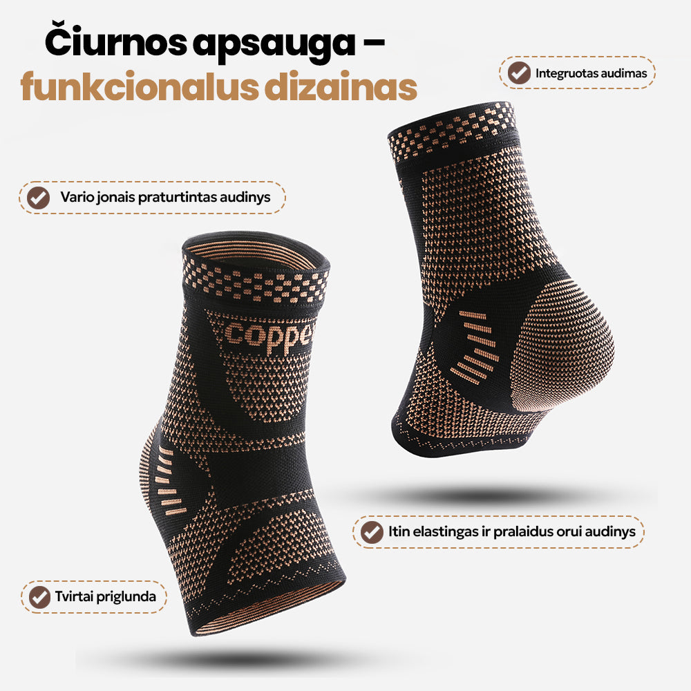 Coppers - čiurnos kompresinė mova su vario jonais (1 pora)