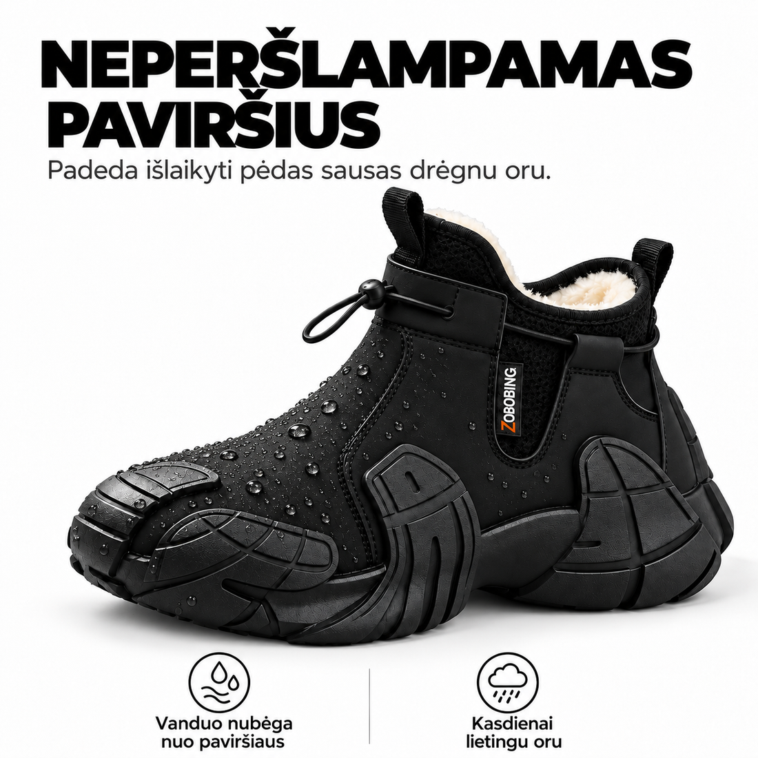 Trekdry 3.0 - neperšlampami žieminiai aulinukai su neslystančiu padu