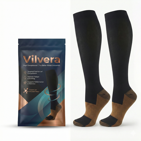 Vilvera – kompresinės kojinės su vario jonais