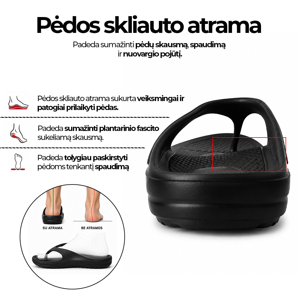 Reli Stride - ortopedinės šlepetės su skliauto atrama