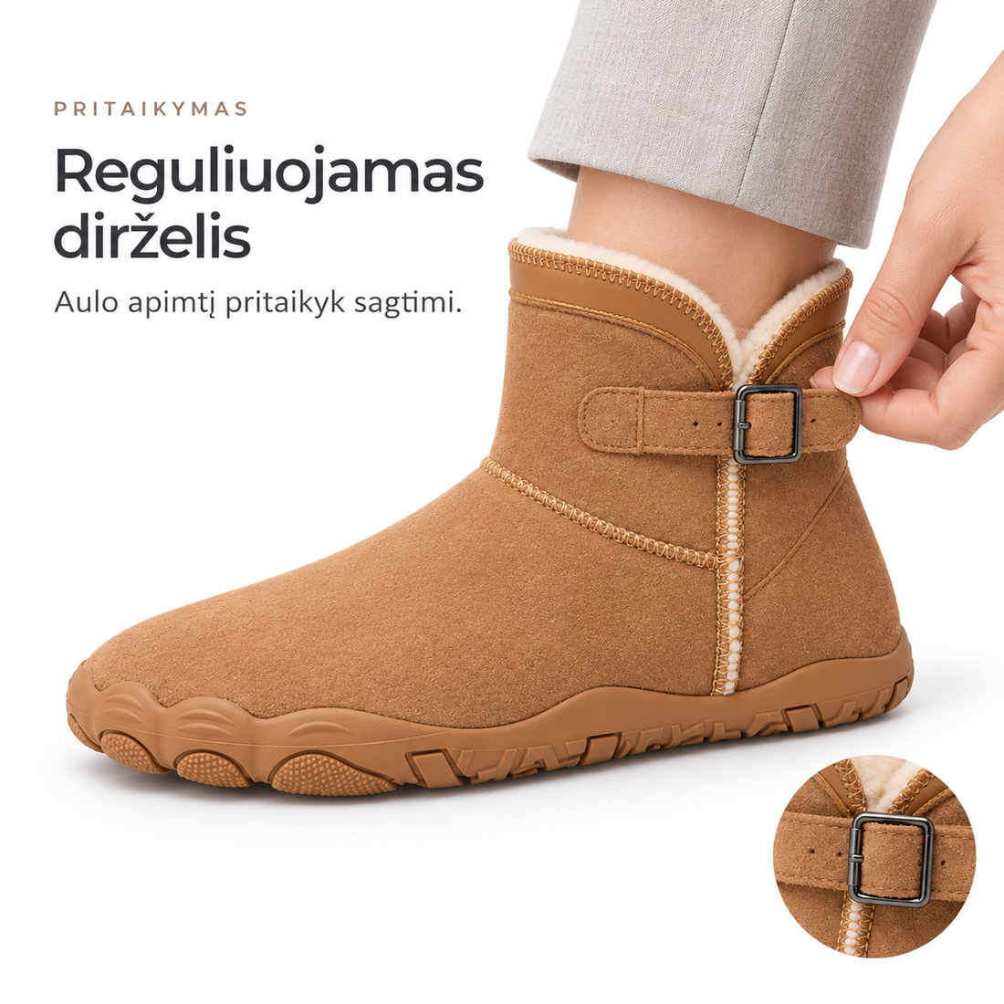 Parsly – ergonomiški barefoot batai su kailiniu pamušalu